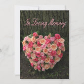 Roze rozen in Loving Memory Memorial Service (Voorkant)