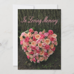 Roze rozen in Loving Memory Memorial Service