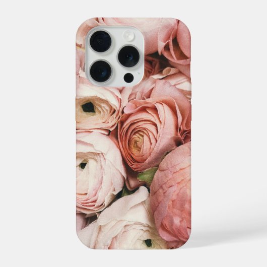 Roze rozen iPhone hoesje (Achterkant)