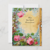 ROZE ROZEN & JASMINES perkament Kaart (Achterkant)