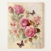 Roze Rozen Junk Journal Style Illustratie Classic Planner (Achterkant)