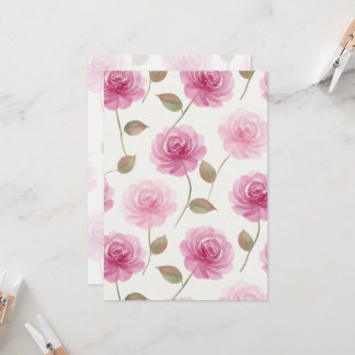 Roze Rozen Kaart
