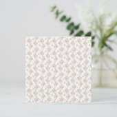 Roze Rozen Kaart (Staand voorkant)
