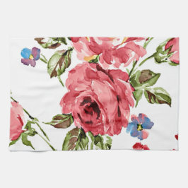 Roze Rozen  keukenhanddoek