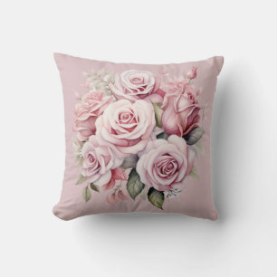 Roze Rozen Klassieke Bloemen Kussen