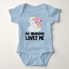 Roze Rozen Konijnen🌹 Mijn oma houdt van mij Romper