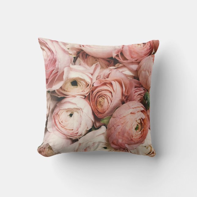 Roze rozen kussen (Voorkant)