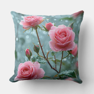 Roze rozen kussen
