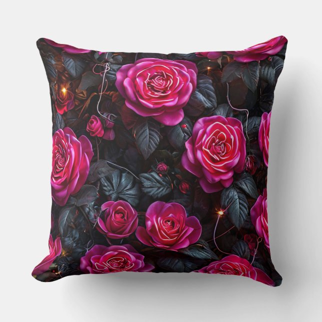 Roze rozen kussen (Voorkant)