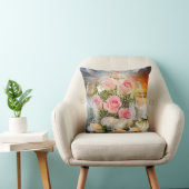 Roze rozen kussen (Stoel)