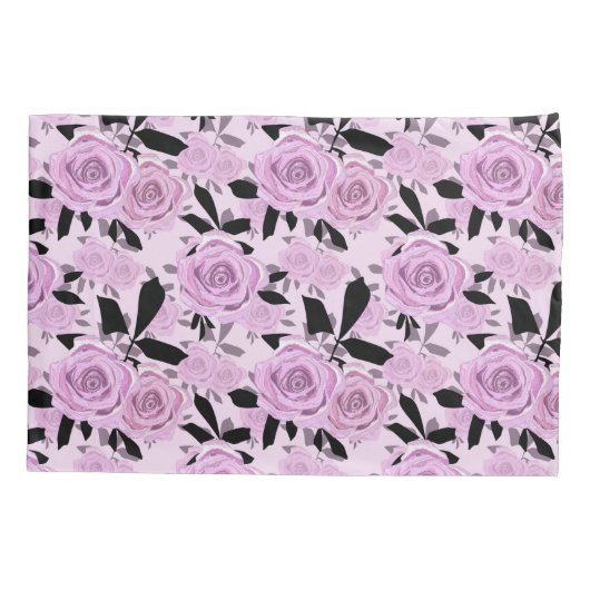 Roze rozen kussensloop (Achterkant)