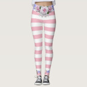 Roze Rozen Leggings (Voorkant)