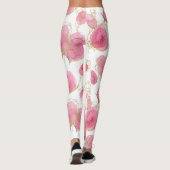 Roze rozen leggings (Achterkant)