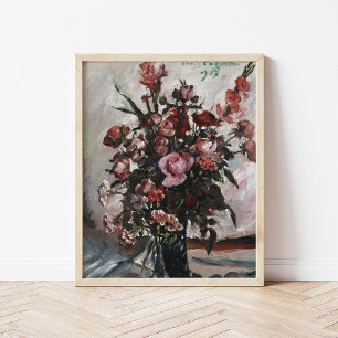 Roze rozen Lovis Corinth Poster