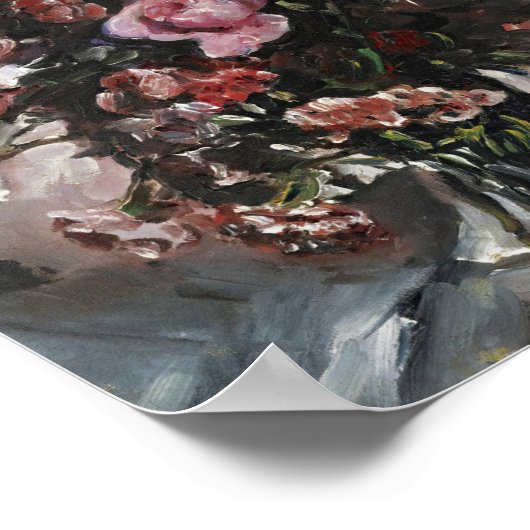 Roze rozen | Lovis Corinth Poster (Hoek)