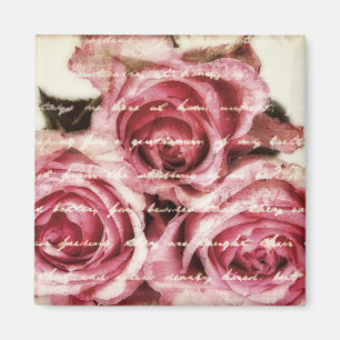 roze rozen magneet