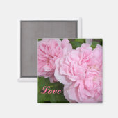 Roze rozen magneet (Voorkant / Achterkant)