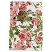   roze rozen medium cadeauzakje (Achterkant)