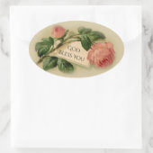 Roze  Rozen met label voor tekst (Tas)