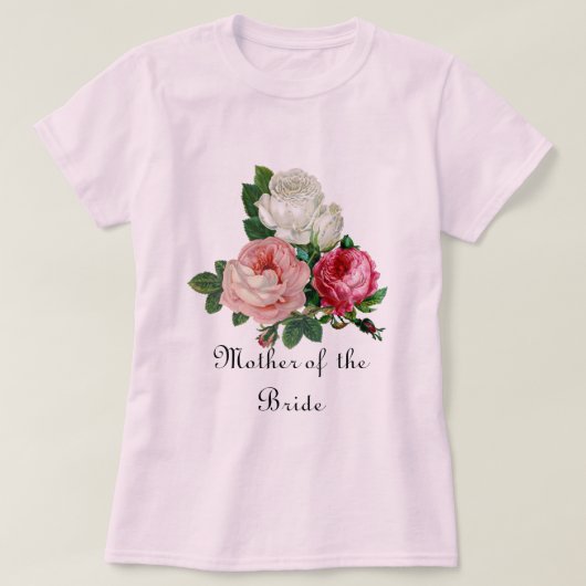 roze rozen moeder van de bloem t-shirt (Design voorkant)