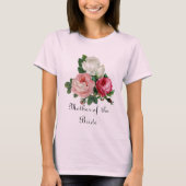 roze rozen moeder van de bloem t-shirt (Voorkant)