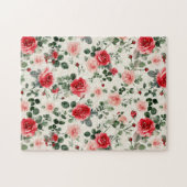 Roze rozen Moederdag Legpuzzel (Horizontaal)