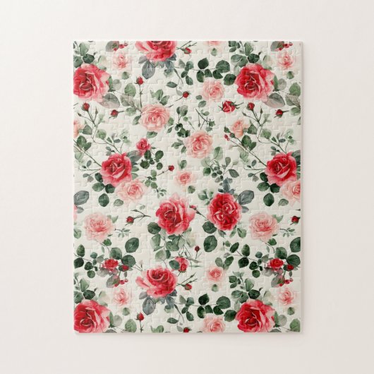 Roze rozen Moederdag Legpuzzel (Verticaal)