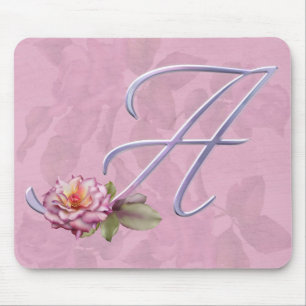 Roze rozen Monogram A Muismat