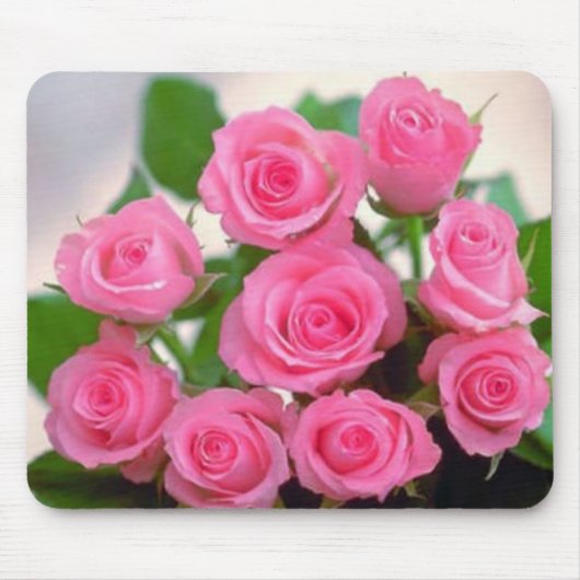 Roze rozen muismat (Voorkant)