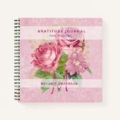Roze Rozen Munt Dankbaarheid Dankbaarheid Dagboek Notitieboek (Voorkant)