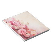 roze rozen notitieblok (Schuin)