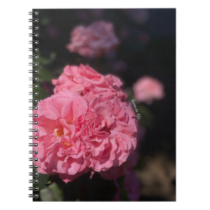 Roze rozen notitieboek
