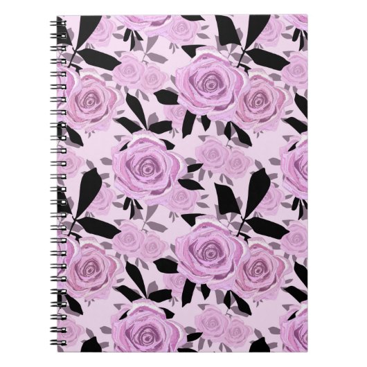 Roze rozen notitieboek (Voorkant)