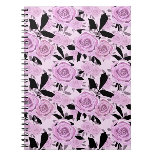 Roze rozen notitieboek (Voorkant)