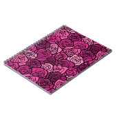 Roze rozen notitieboek uit het verleden (Linkerzijde)