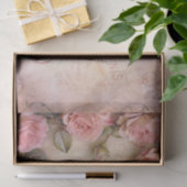 Roze Rozen ontkoppelingspatroon Tissuepapier (Geschenk)