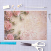 Roze Rozen ontkoppelingspatroon Tissuepapier (Craft)