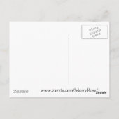 roze rozen op struik briefkaart (Achterkant)