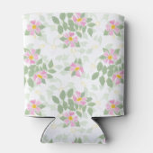 roze Rozen op witte Koelbox Blikjeskoeler (Achterkant)