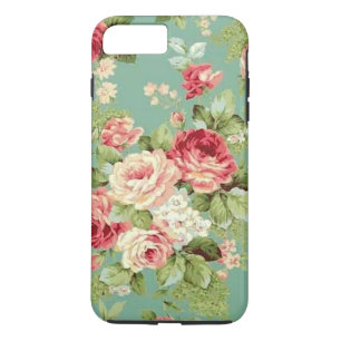 roze rozen over het Groenboek iPhone 8 Plus / 7 Plus Hoesje