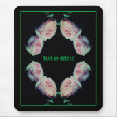 Roze Rozen Paar Abstract gepersonaliseerd Muismat (Voorkant)