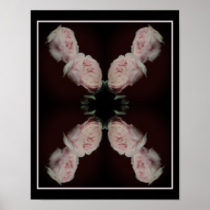 Roze Rozen Paar Abstract Poster