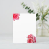 Roze rozen Papier Blad (Staand voorkant)