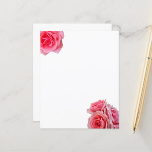 Roze rozen Papier Blad