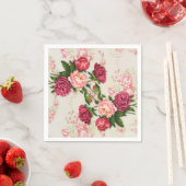 Roze Rozen Papieren servetten (Insitu)