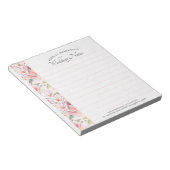 Roze rozen patroon notitieblok (Schuin)