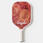  roze rozen personaliseren het pickleball paddle (Achterkant)