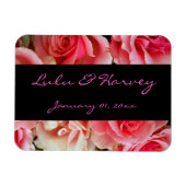 Roze Rozen Persoonlijke Magneet (Horizontaal)