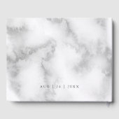 Roze rozen Pewter Waterverf BarefootBride™ Gastenboek (Achterkant)