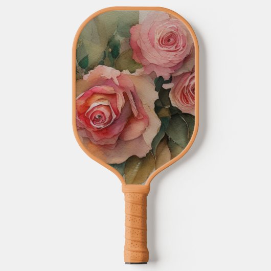 roze rozen pickleball paddle (Voorkant)